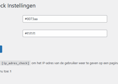 IP adres check V1.1 frontend view