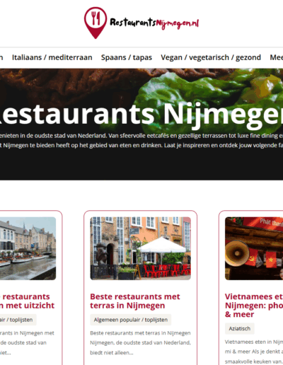 RestaurantsNijmegen.nl website