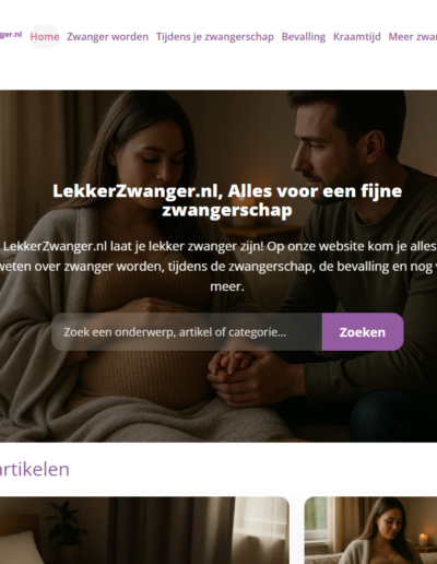 LekkerZwanger.nl website
